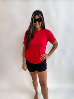 Short Sleeve Basic Tee- Red