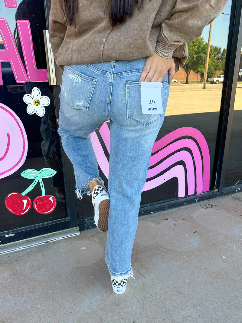 Mica High Rise Distressed Jeans