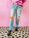 Mica Super High Rise Straight Leg Jeans