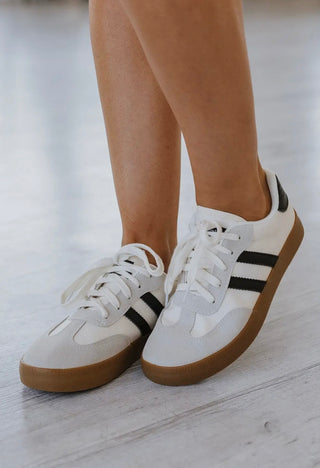 Neutral Sneakers With Stripe
