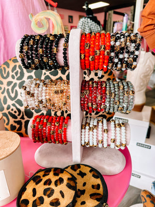 Beaded Bracelets With Leopard