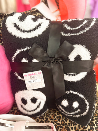 Black Smiley Blanket