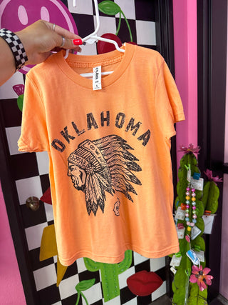 Pastel Orange Youth Oklahoma Tee