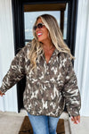 Puffer Pullover In Camo