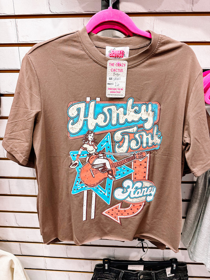 Honky Tonk Honey Cut Off Hem Graphic