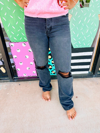 Kancan High Rise 90’s Boyfriend Fit Jeans