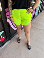 Windbreaker Running Shorts- Neon Yellow