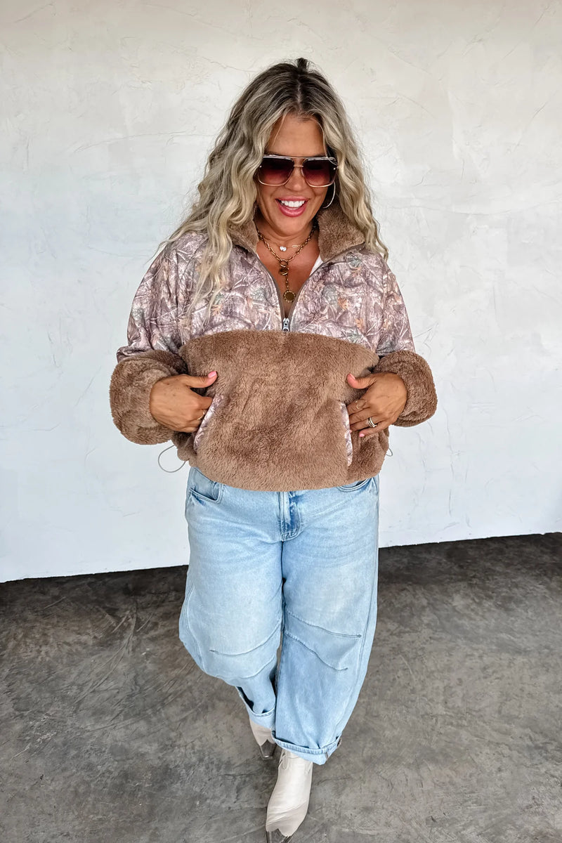 Camo Sherpa Pullover