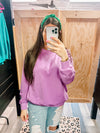 Soft Fleece Sweatshirt- Grape