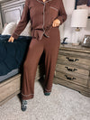 Two Piece Jammie Set- Brown