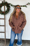 Puffer Pullover In Cheetah