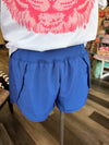 High Waisted Running Shorts- Navy