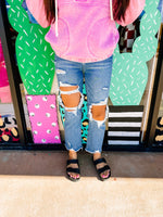 Risen High Rise Crop Straight Jeans