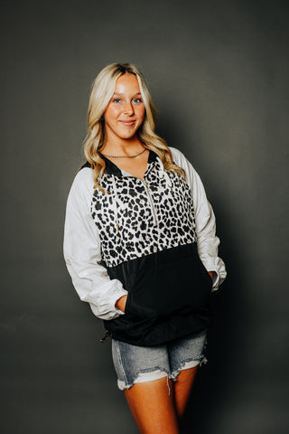 Leopard Contrast Windbreaker