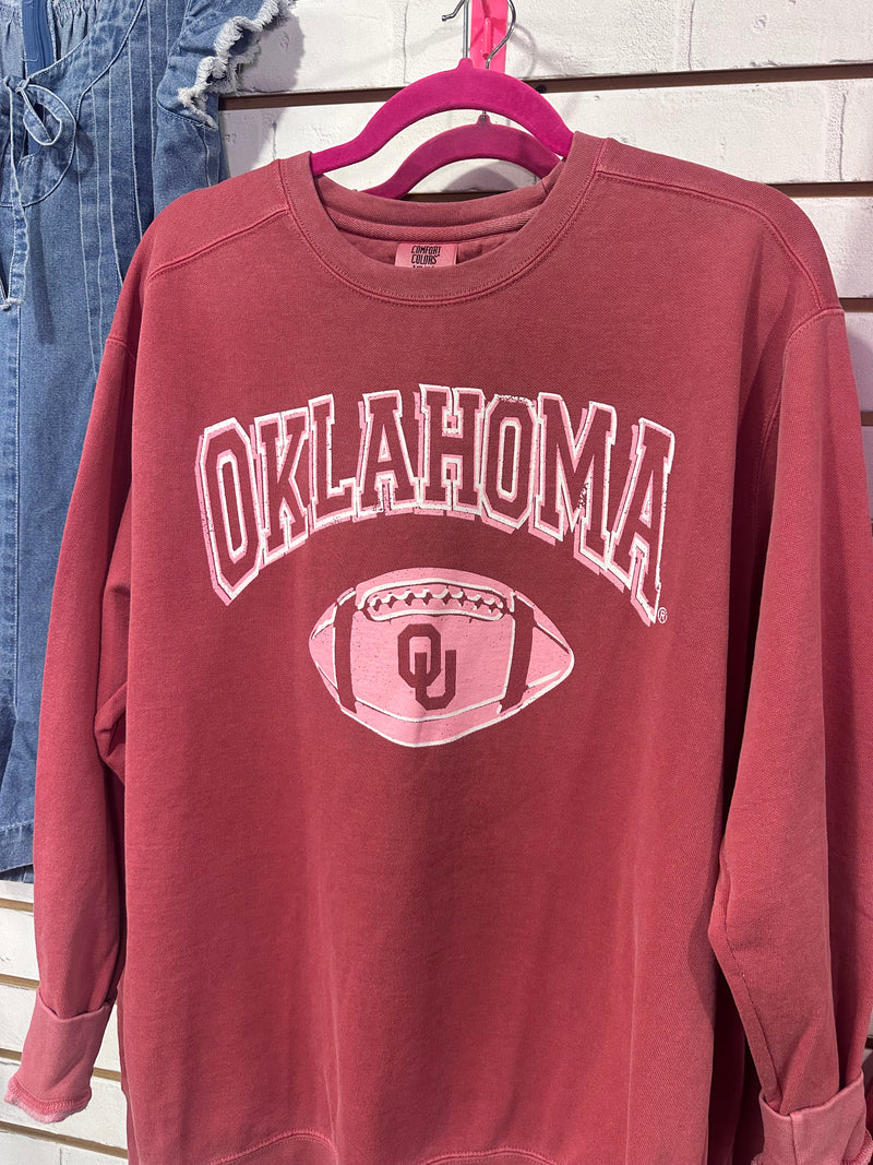 Licensed Crimson OU Football Sweatshirt