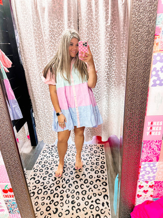 Oversized Color Block Dress