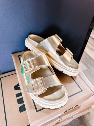Gold Metallic Sandals