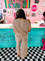 Leopard Ribbed Matching Set