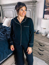 Two Piece Jammie Set- Black
