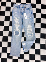 Mica Super High Rise Straight Leg Jeans