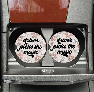 Driver Picks The Music Car Coasters