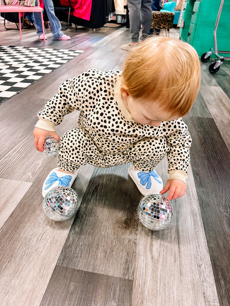 Toddler Blue Bow Slippers