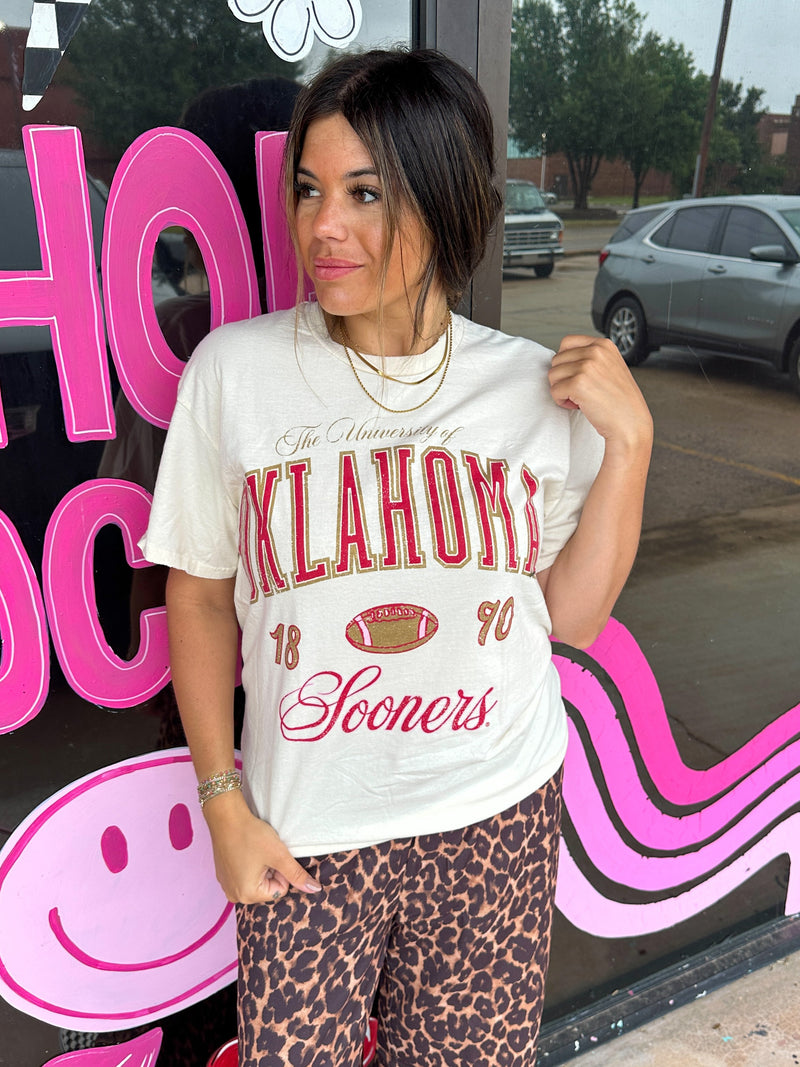 Licensed Cream Okla Sooners Graphic