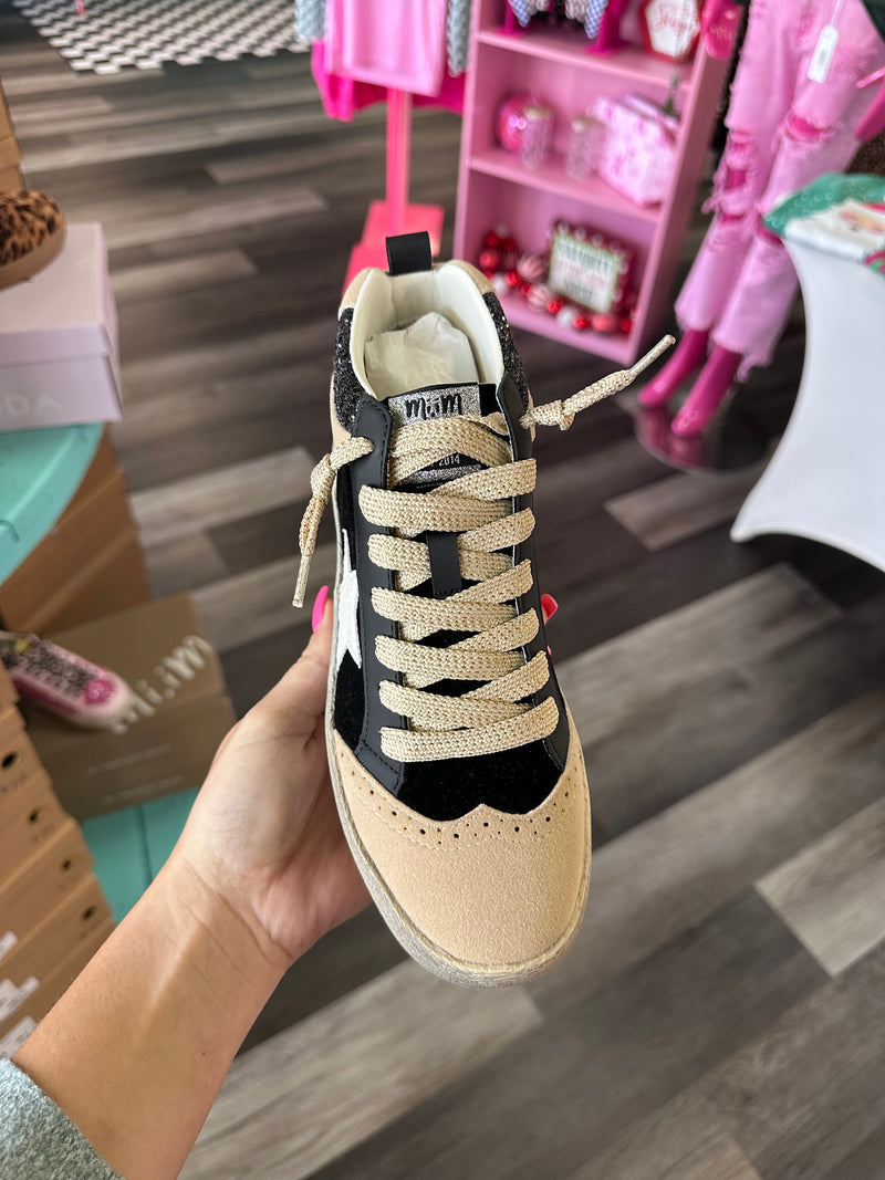 High Top Black Star Sneakers