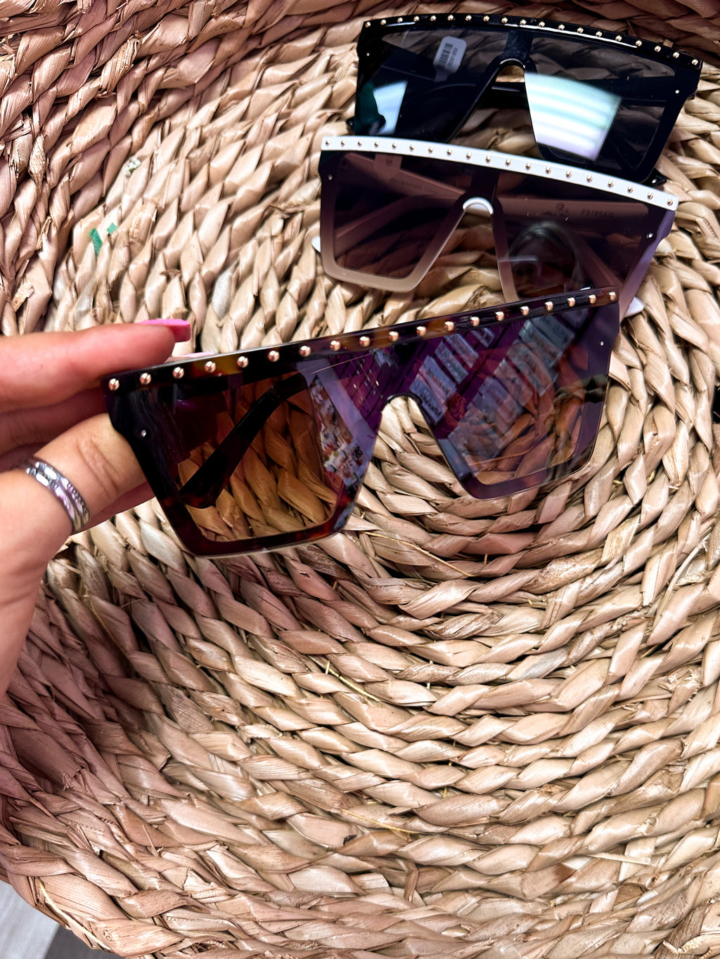 Studded Square Sunnies