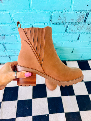 Cooler Weather Booties- Cognac