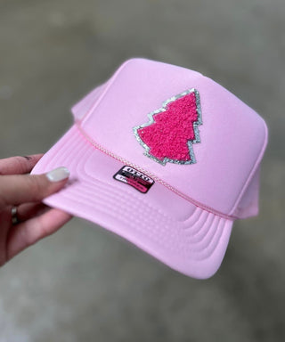 Hot Pink Christmas Tree Trucker Hat