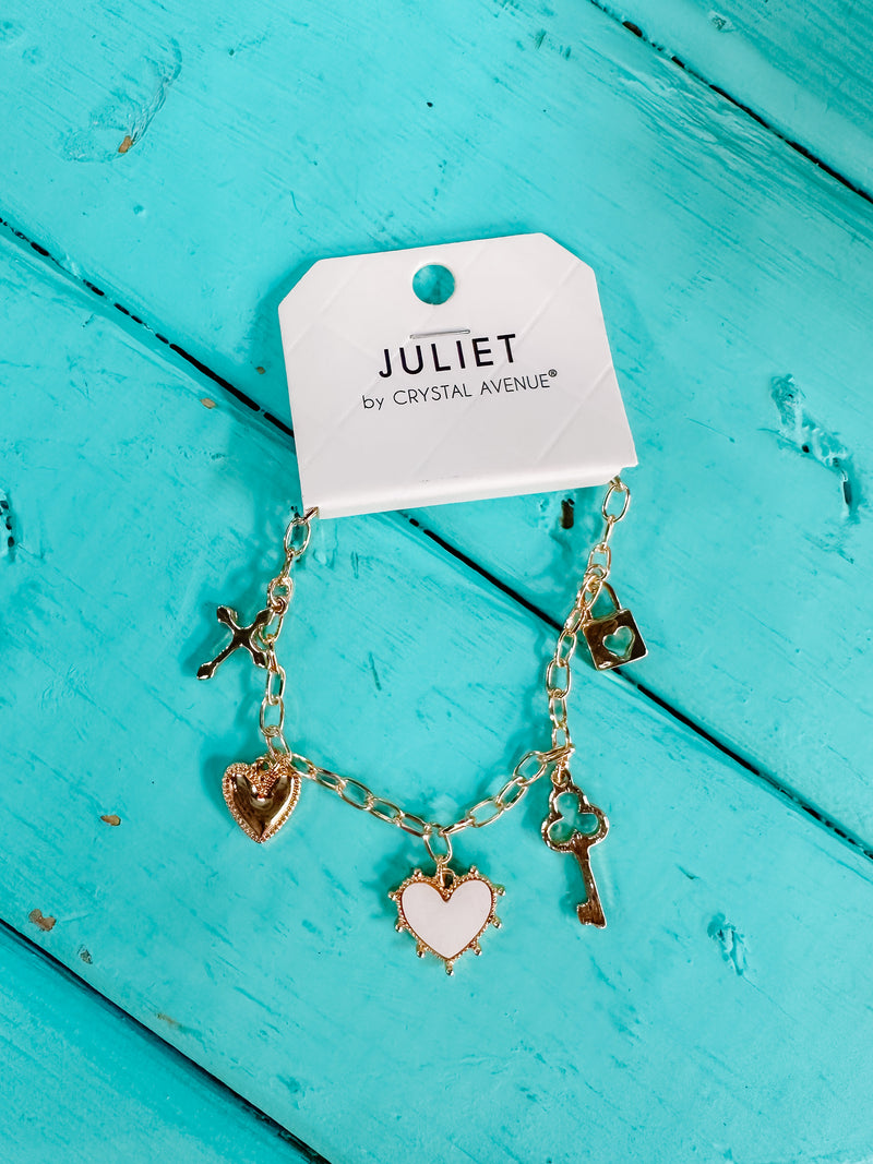 Key To My Heart Charm Bracelet