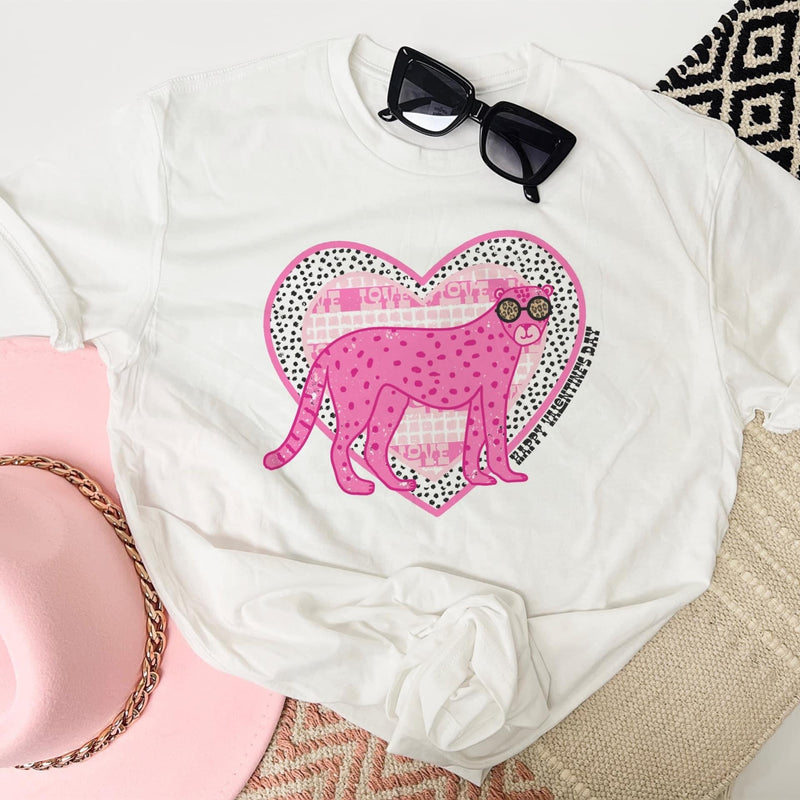 Happy Valentine’s Day Cheetah Tee