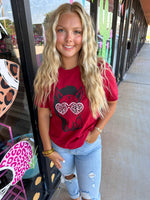 Heart Glasses Sooners Tee