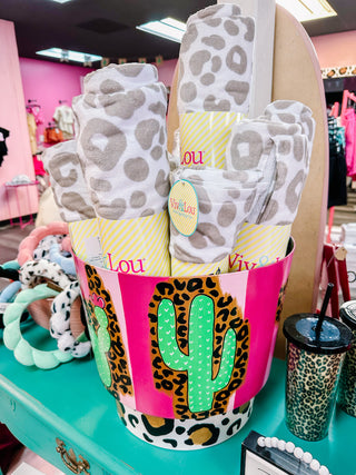Neutral Leopard Beach Towel