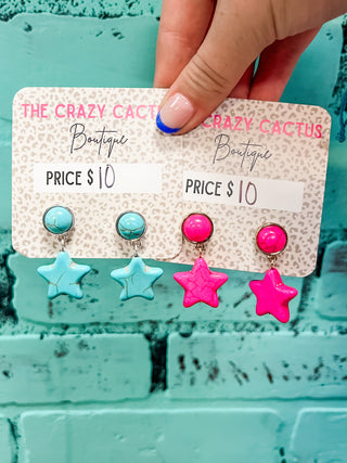 Dangle Star Earrings