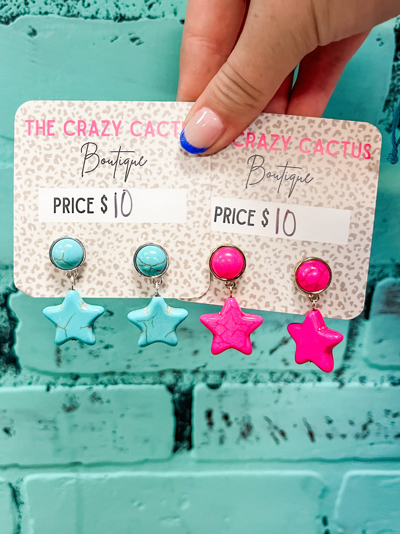 Dangle Star Earrings