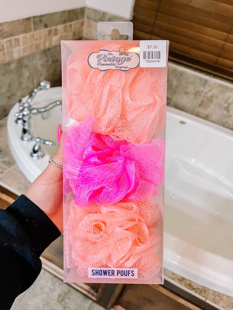 3 Piece Shower Pouf
