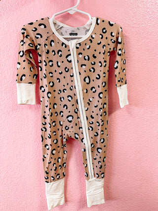 Leopardoodle Zip Onesie