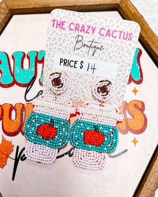 Pumpkin Spice Latte Earrings