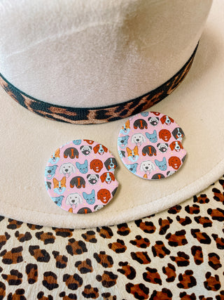 Dog Pattern Car Coaster Set