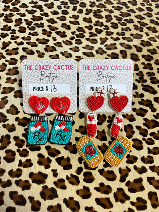 Beaded Nurse Earrings